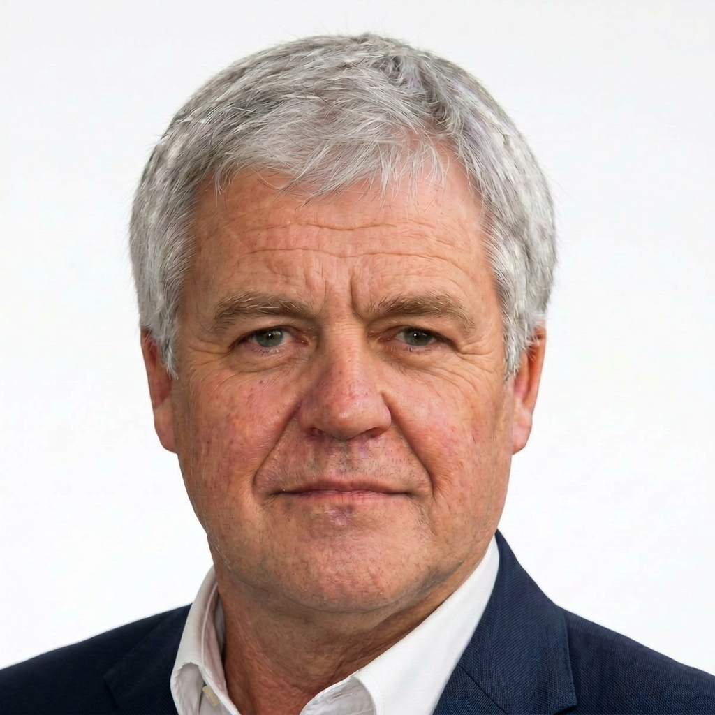 Tony Vaughan, Founder and Lead Valuation Adviser at BusinessValuation.co.uk, photographed in studio portrait